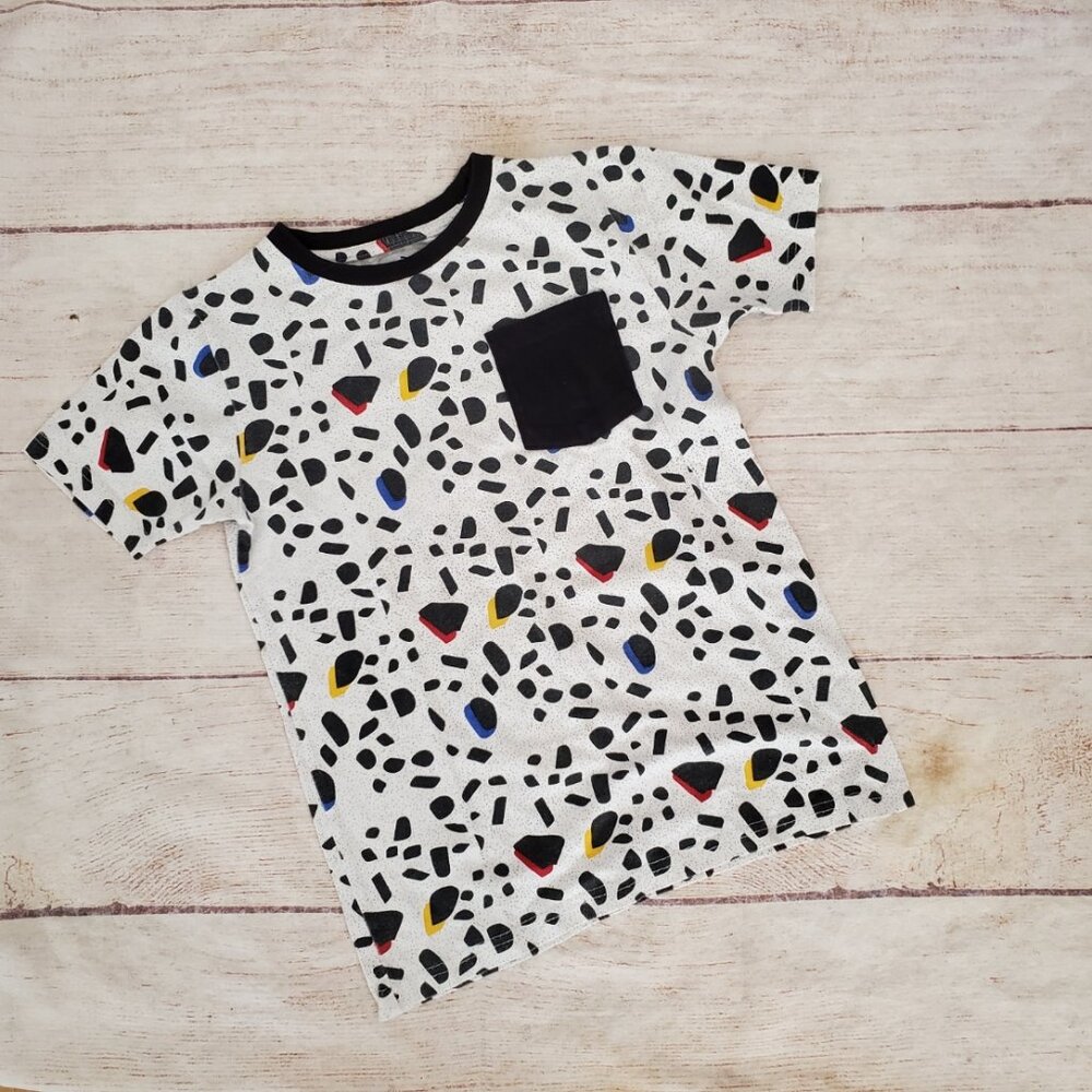 Juste Cle geometric print  short sleeve tshirts sz 9-10